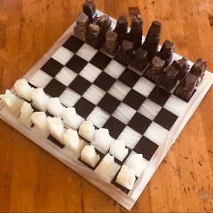 Vintage Marble Chess Set